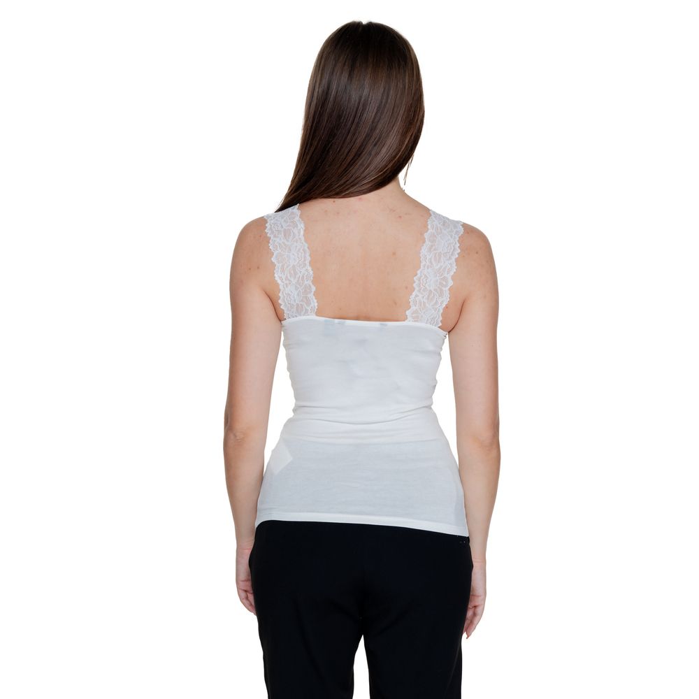 White Viscose Tank Top - ventzia