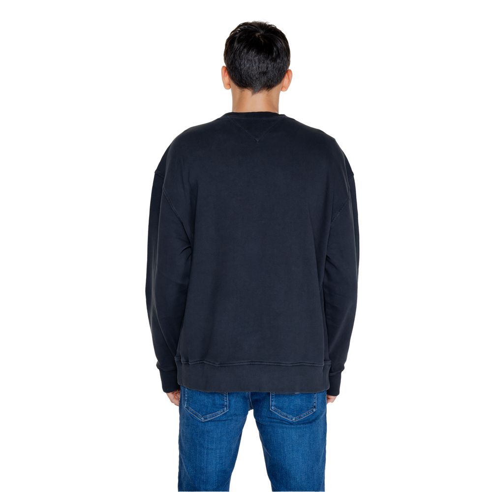 Black Cotton Sweatshirt - ventzia