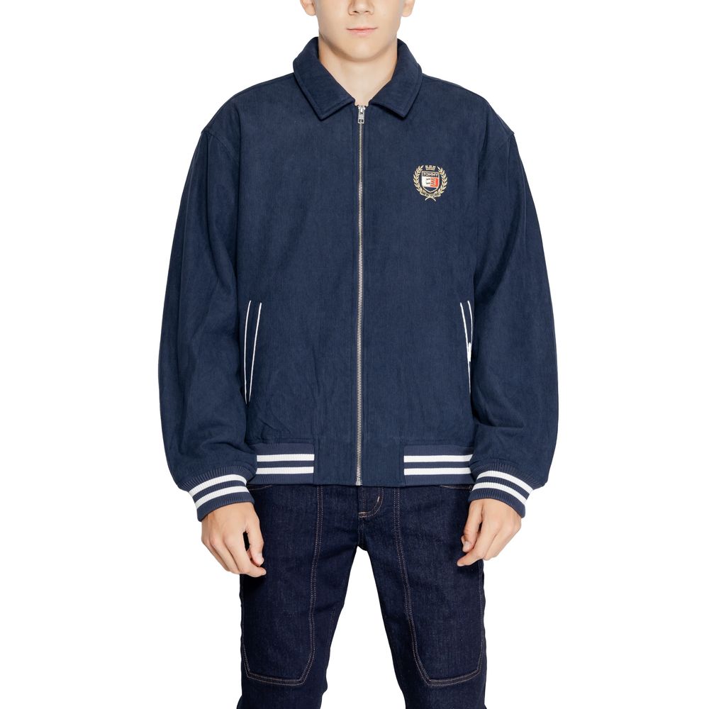 Blue Recycled Polyester Jackets & Coat - ventzia