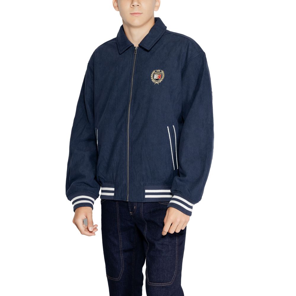 Blue Recycled Polyester Jackets & Coat - ventzia