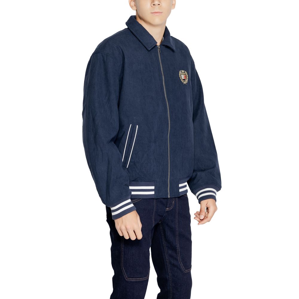 Blue Recycled Polyester Jackets & Coat - ventzia