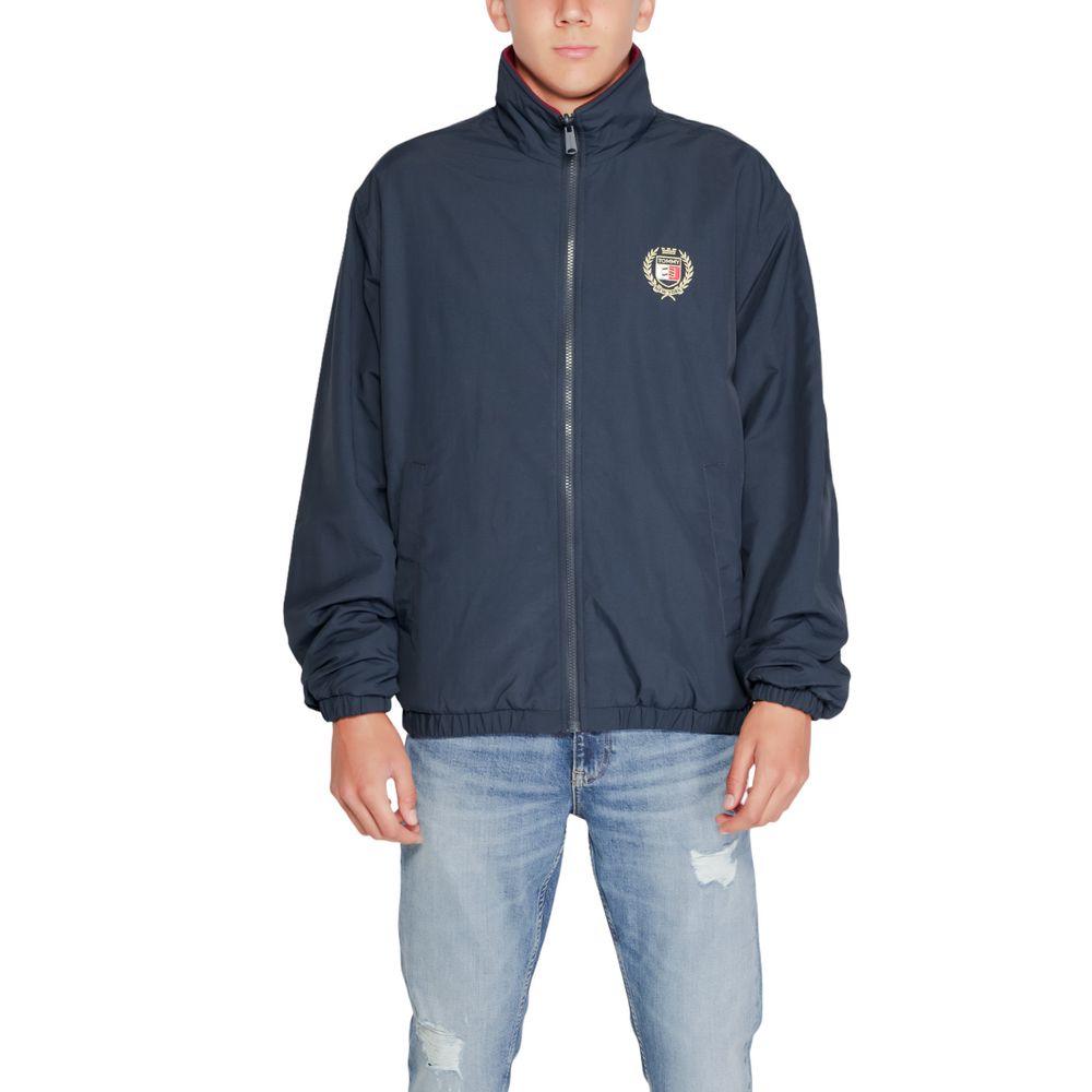 Blue Recycled Polyester Jackets & Coat - ventzia
