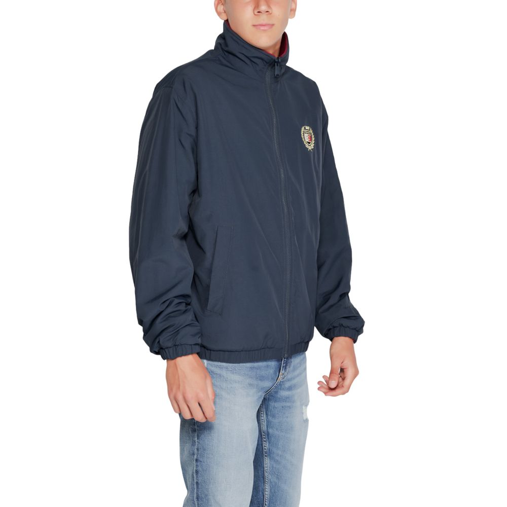 Blue Recycled Polyester Jackets & Coat - ventzia