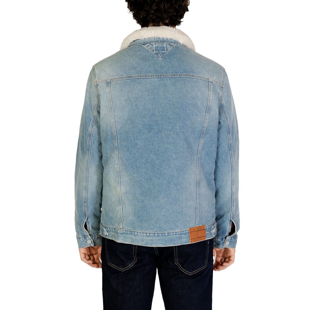 Light Blue Cotton Jackets & Coat - ventzia