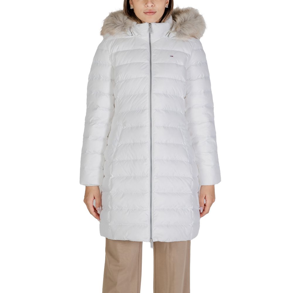 White Recycled Polyester Jackets & Coat - ventzia