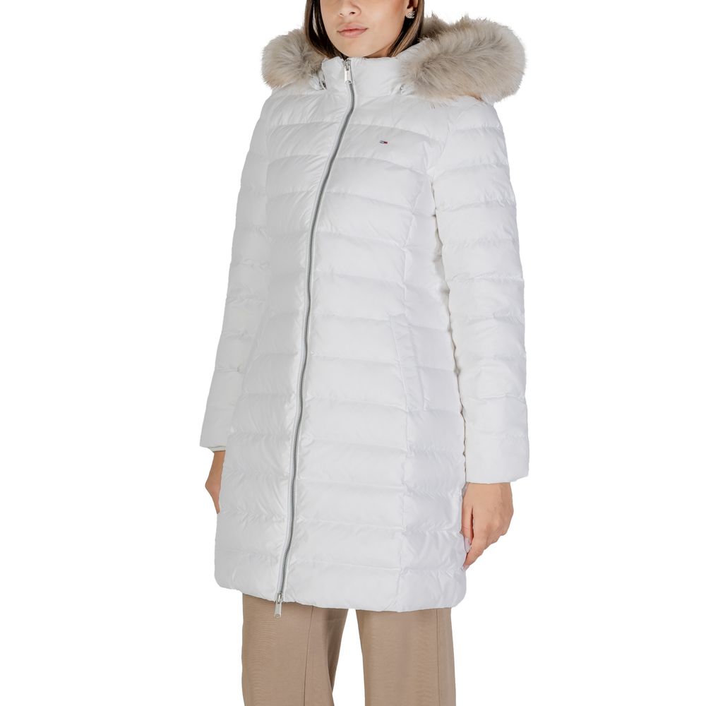 White Recycled Polyester Jackets & Coat - ventzia