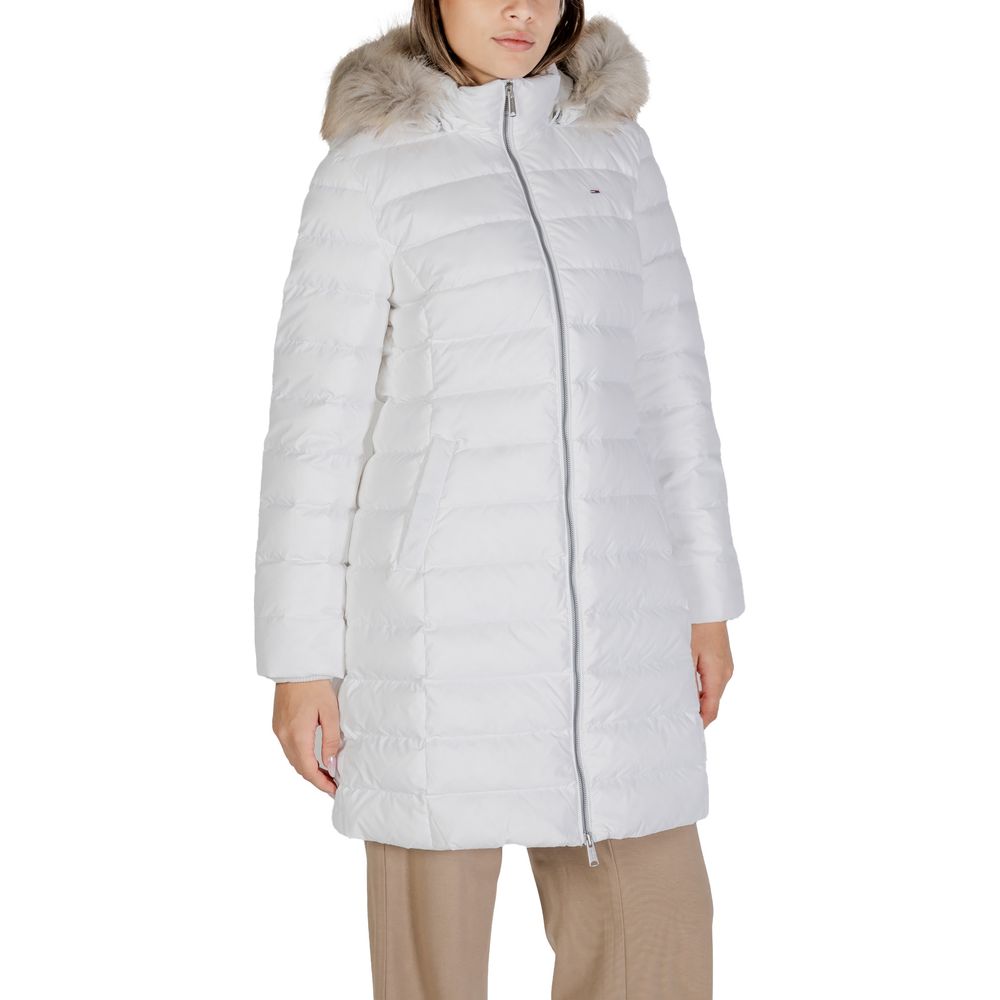White Recycled Polyester Jackets & Coat - ventzia
