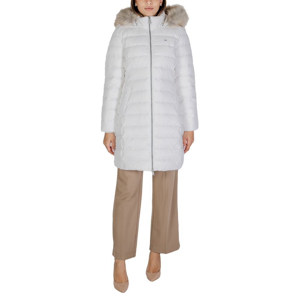 White Recycled Polyester Jackets & Coat - ventzia