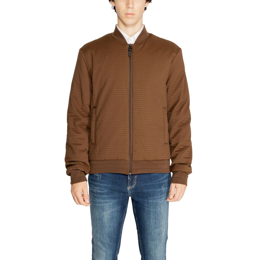Brown Polyester Jackets & Coat - ventzia