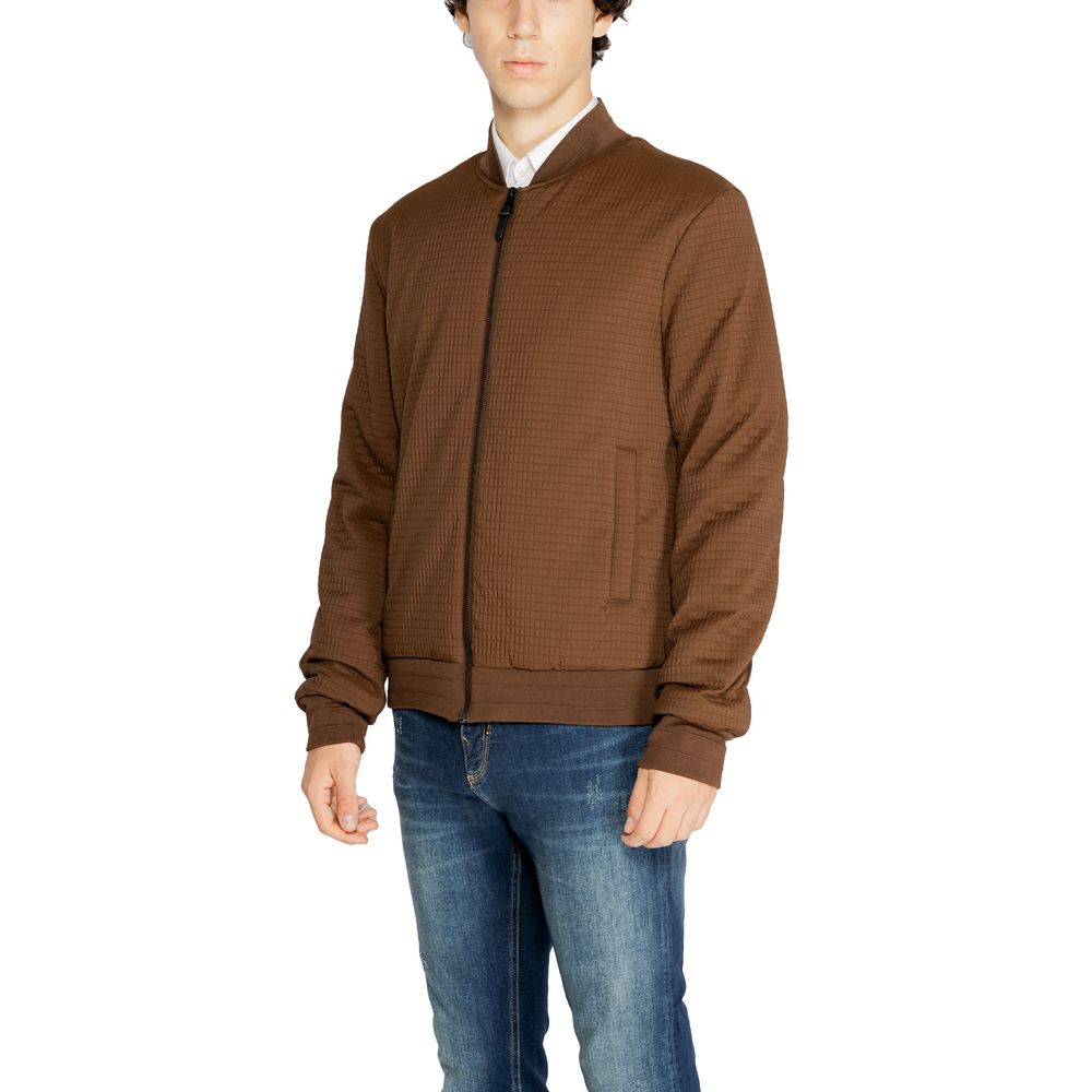 Brown Polyester Jackets & Coat - ventzia