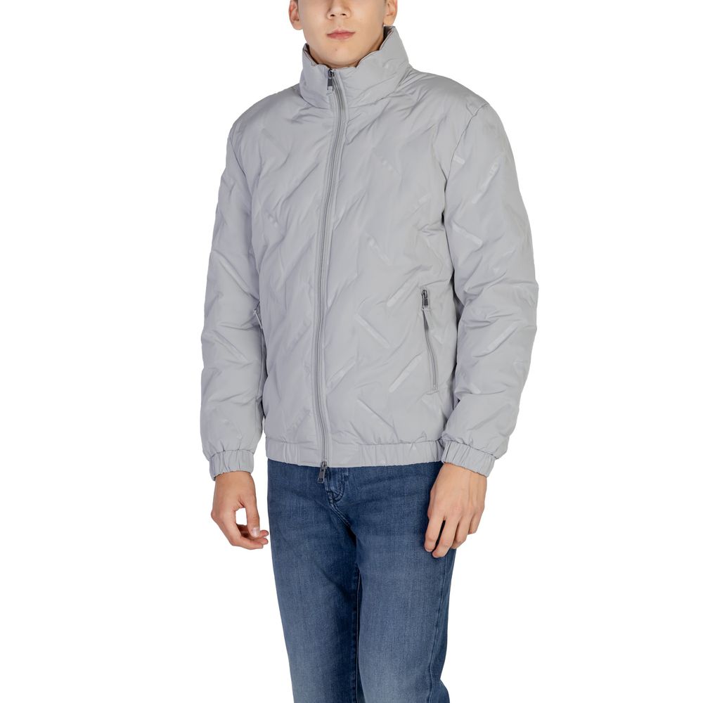 Gray Polyester Jackets & Coat - ventzia