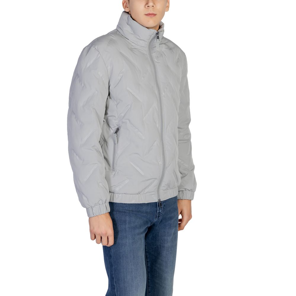 Gray Polyester Jackets & Coat - ventzia
