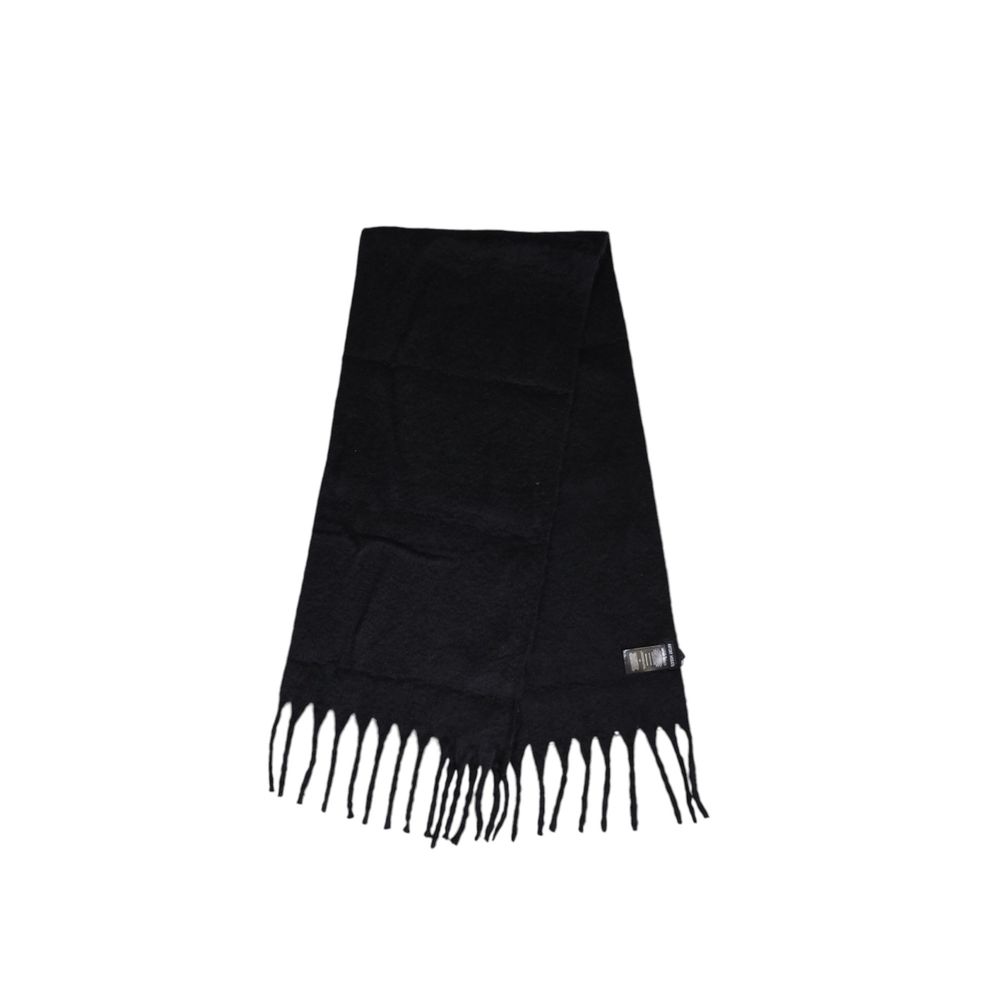 Black Polyester Scarf - ventzia