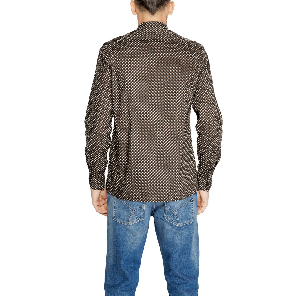 Brown Cotton Shirt - ventzia