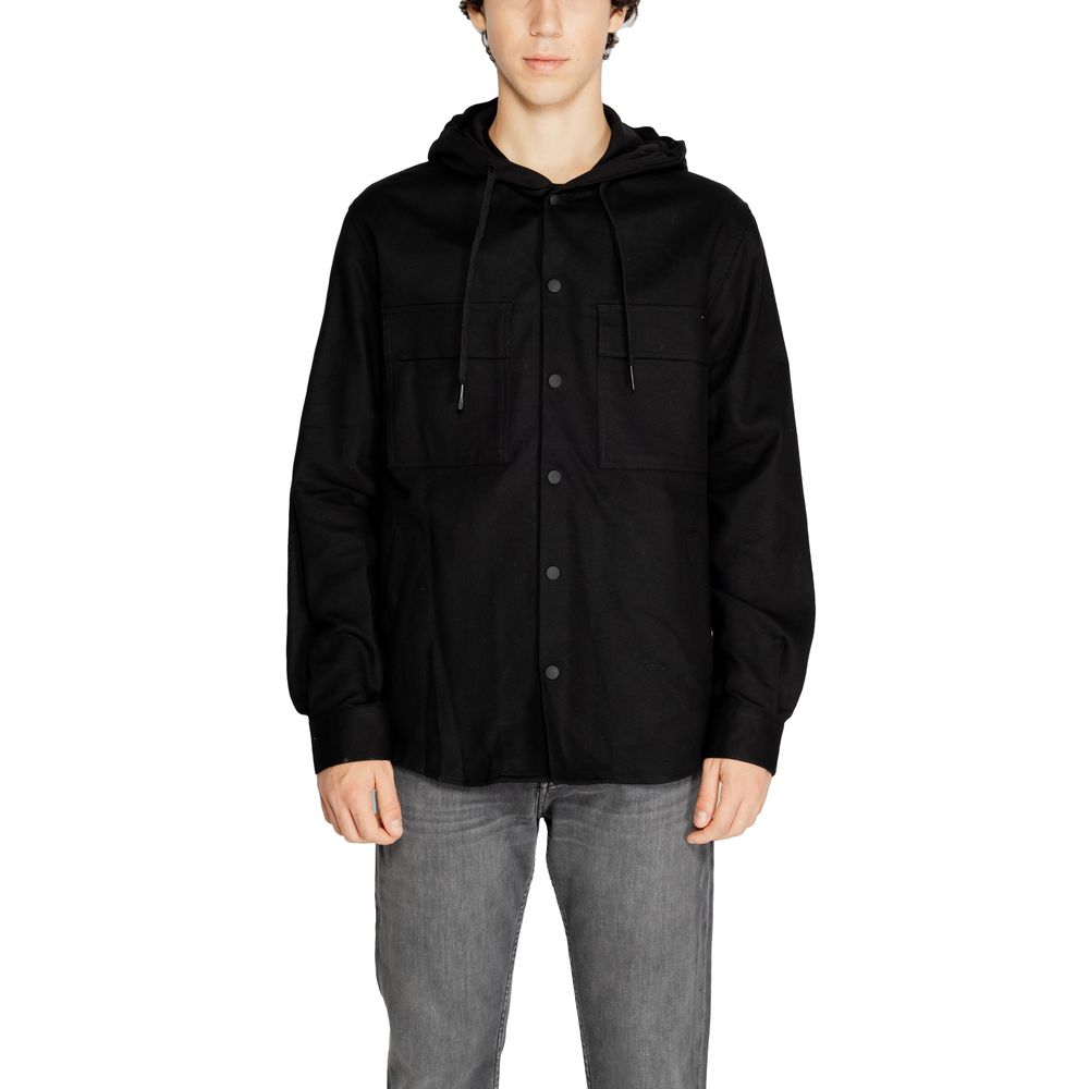 Black Cotton Shirt - ventzia