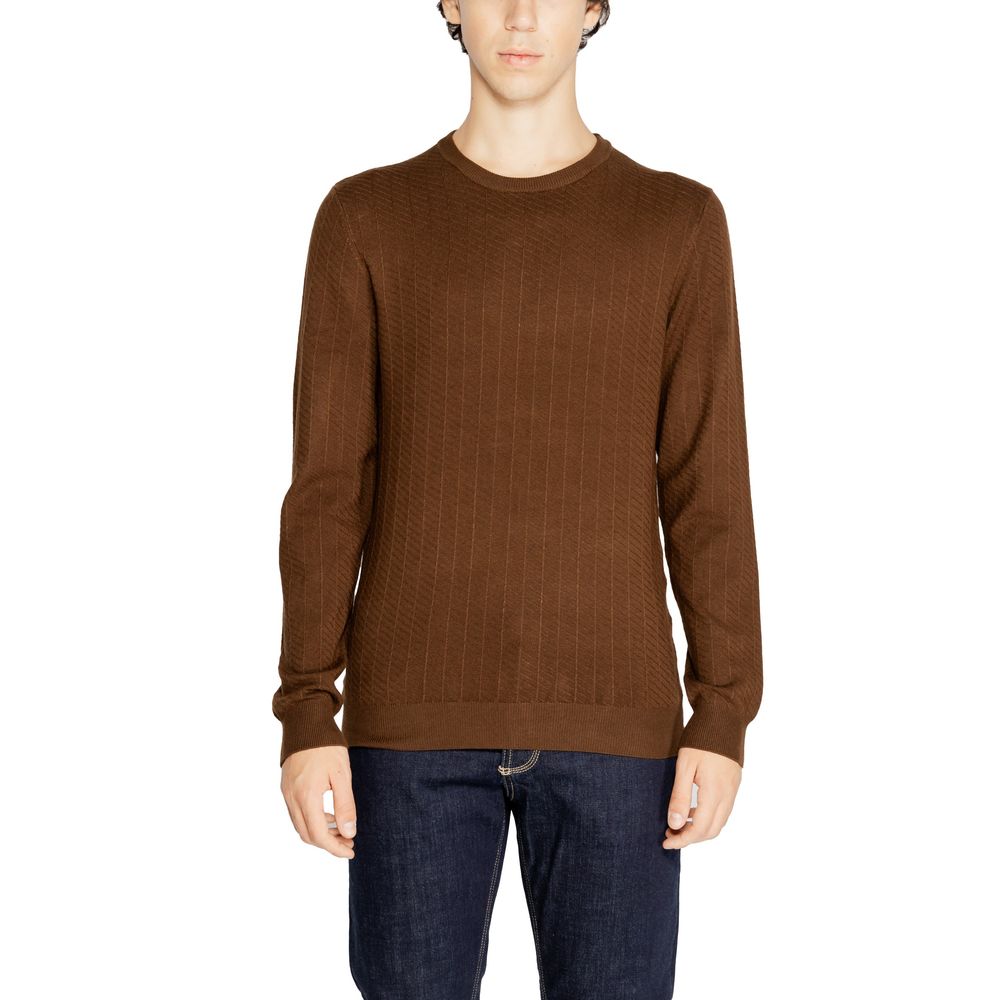 Brown Viscose Sweater - ventzia