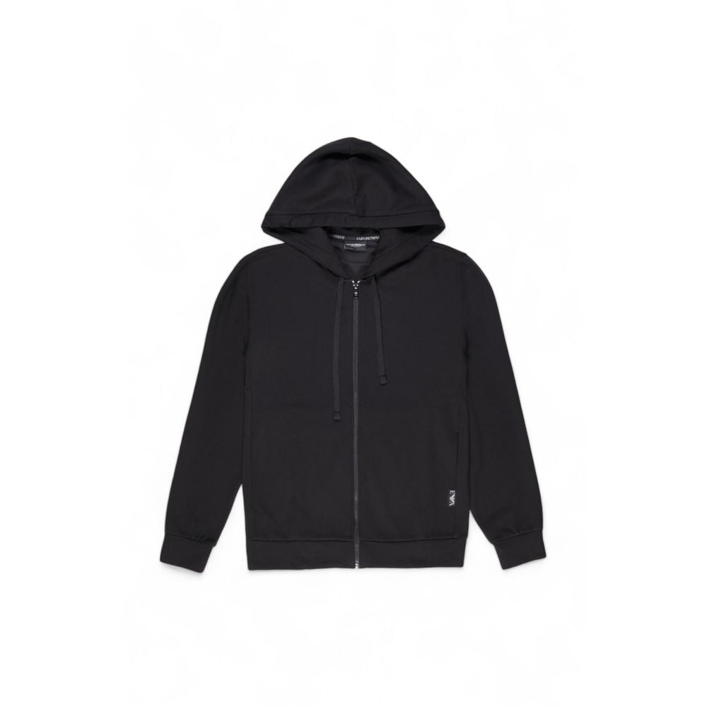 Black Polyester Hoody - ventzia