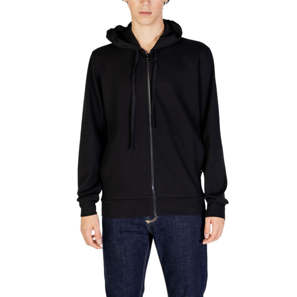 Black Polyester Hoody - ventzia