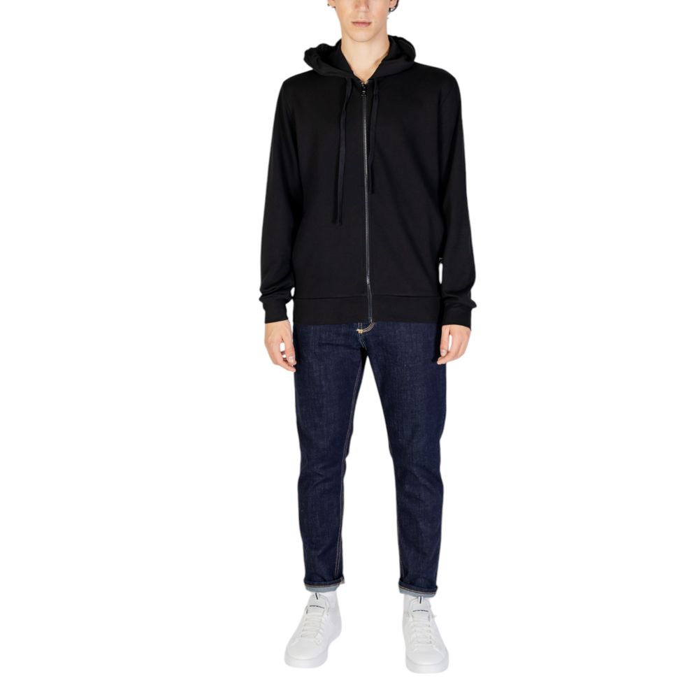 Black Polyester Hoody - ventzia