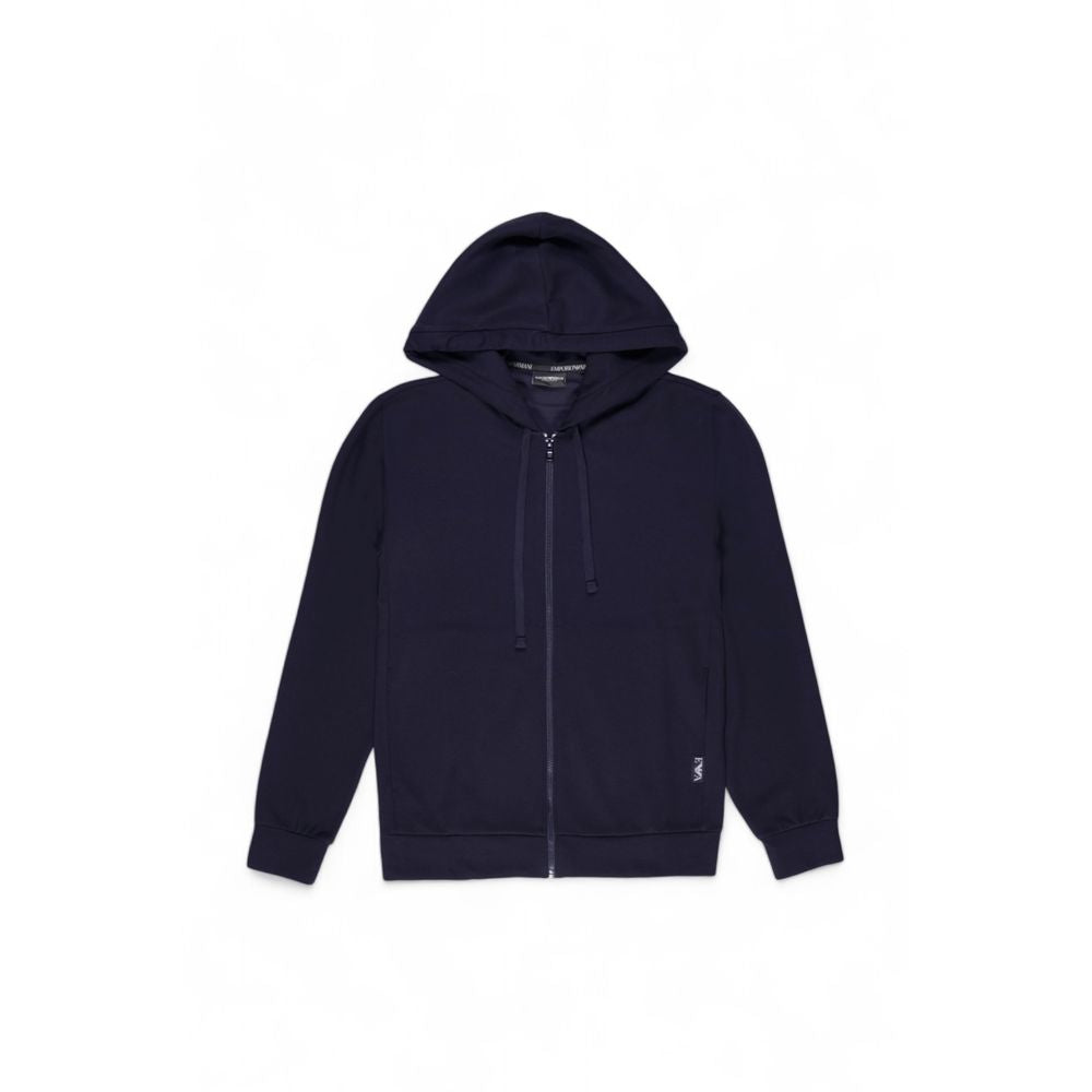 Blue Polyester Hoody - ventzia