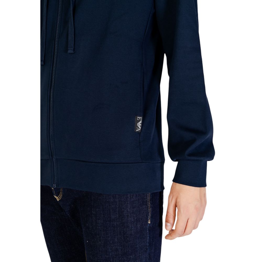 Blue Polyester Hoody - ventzia