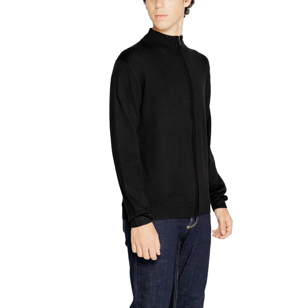 Black Viscose Cardigan - ventzia