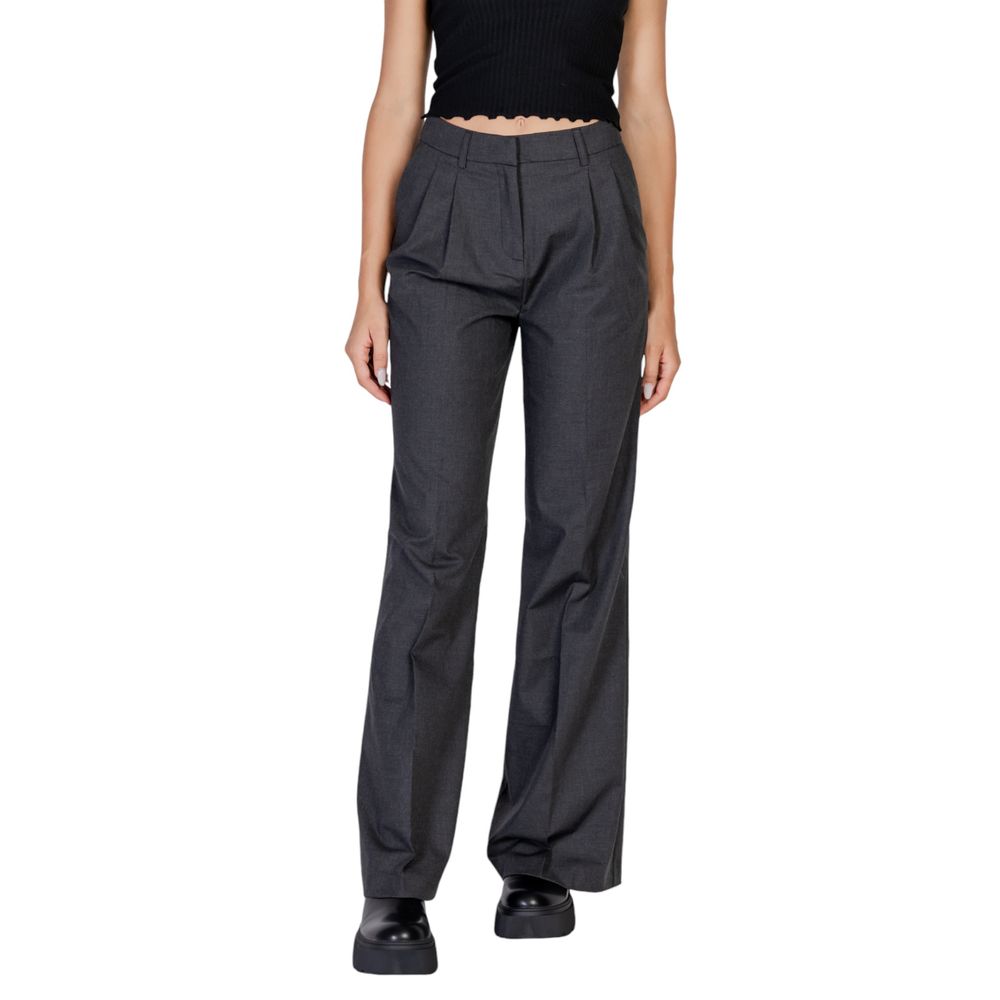 Gray Polyester Pant - ventzia