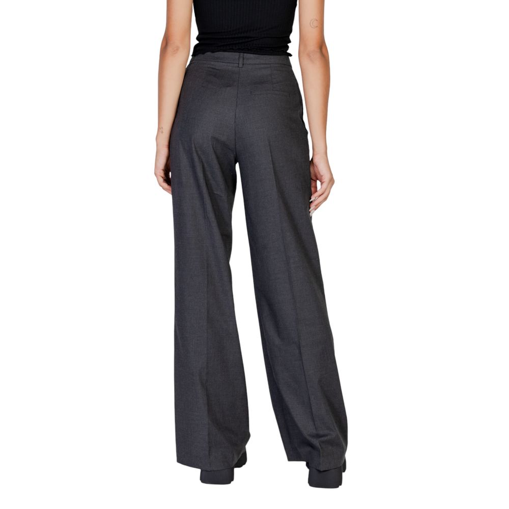 Gray Polyester Pant - ventzia