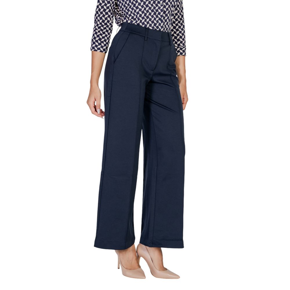 Blue Polyester Pant - ventzia