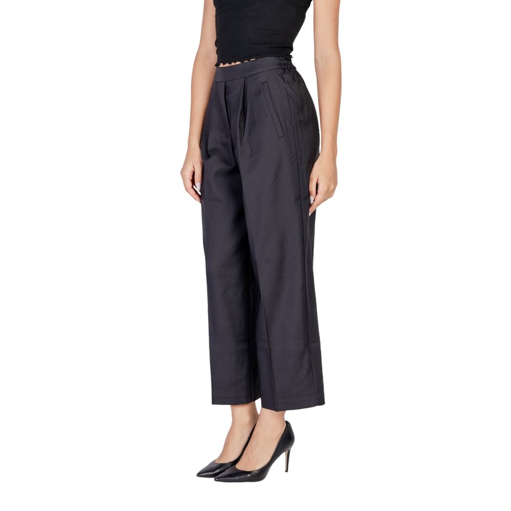 Black Polyester Pant - ventzia