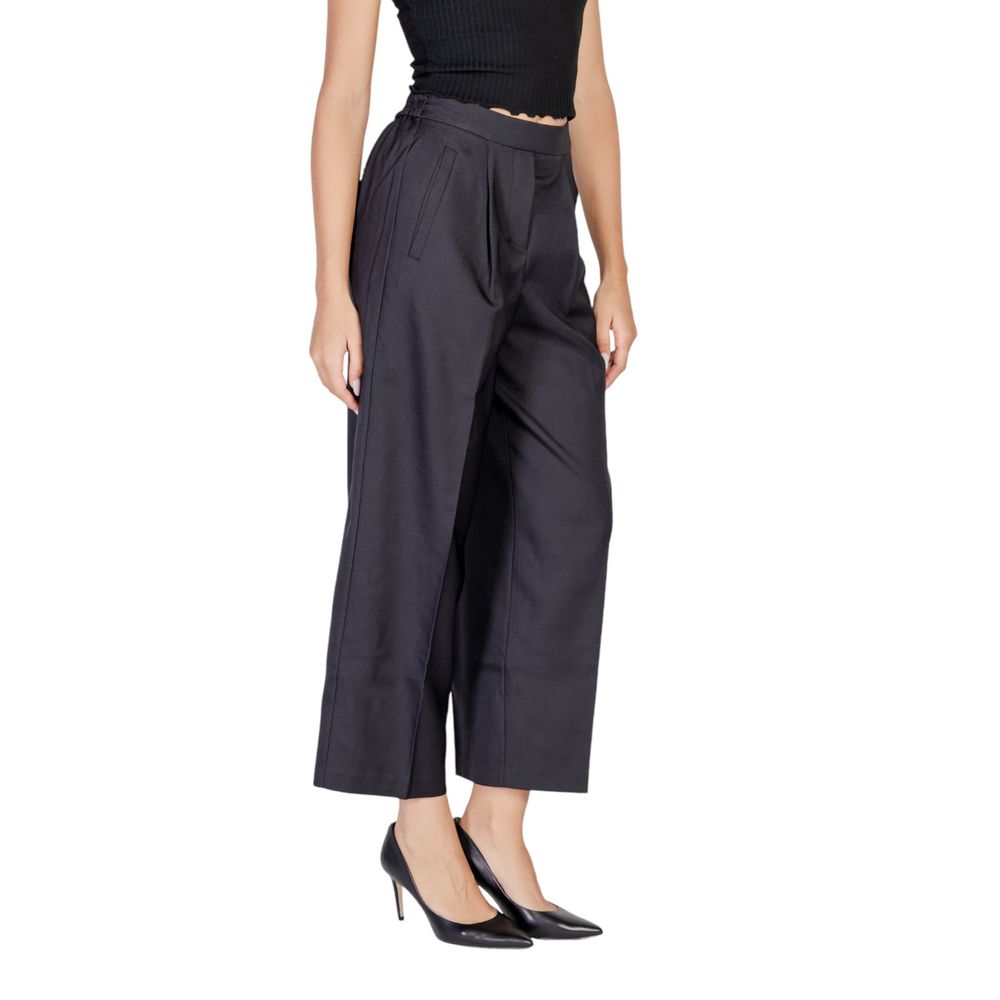 Black Polyester Pant - ventzia