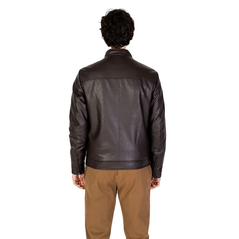 Brown Viscose Jackets & Coat - ventzia