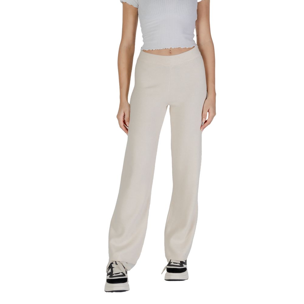 Cream Viscose Pant - ventzia