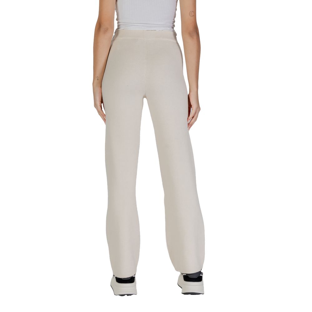 Cream Viscose Pant - ventzia