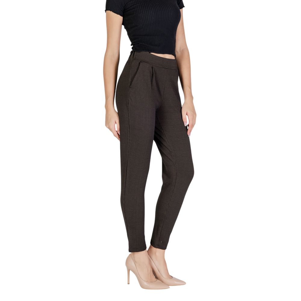 Brown Polyester Pant - ventzia