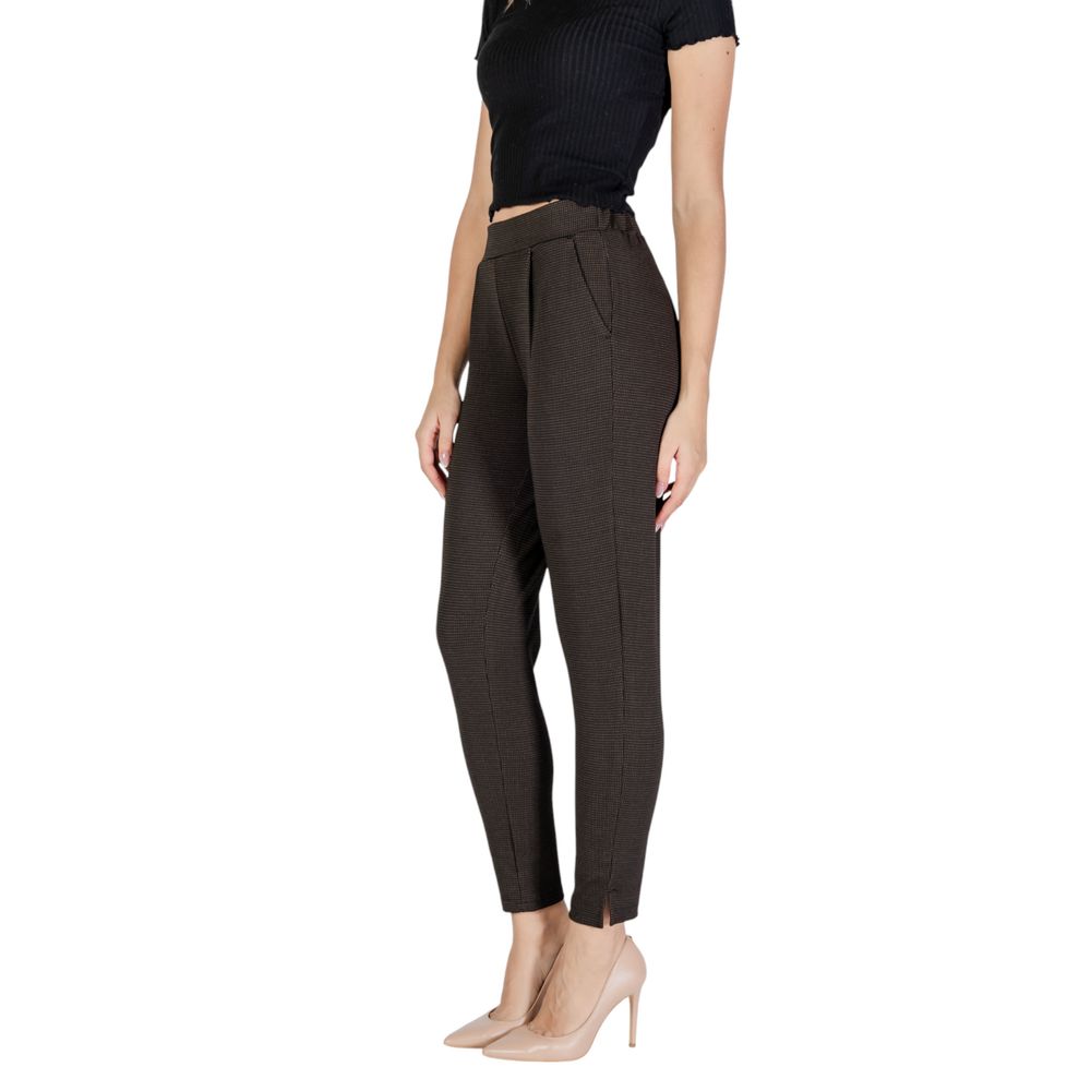 Brown Polyester Pant - ventzia