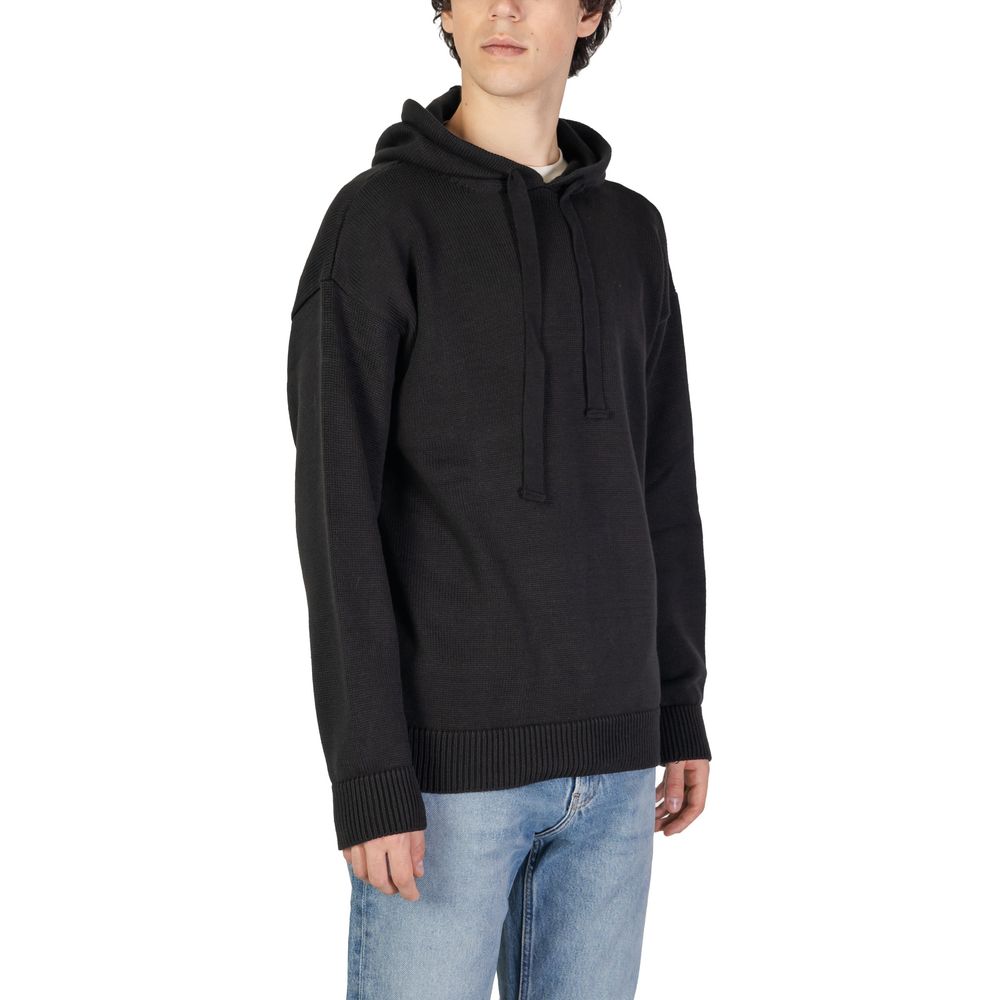 Black Cotton Sweater - ventzia