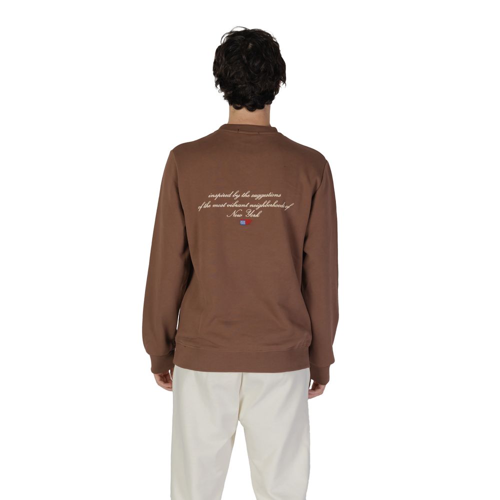 Brown Cotton Sweatshirt - ventzia