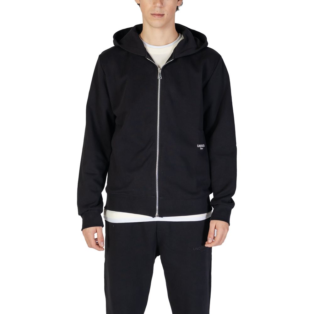 Black Cotton Hoody - ventzia