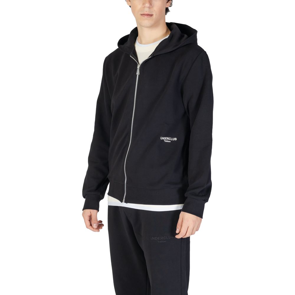 Black Cotton Hoody - ventzia