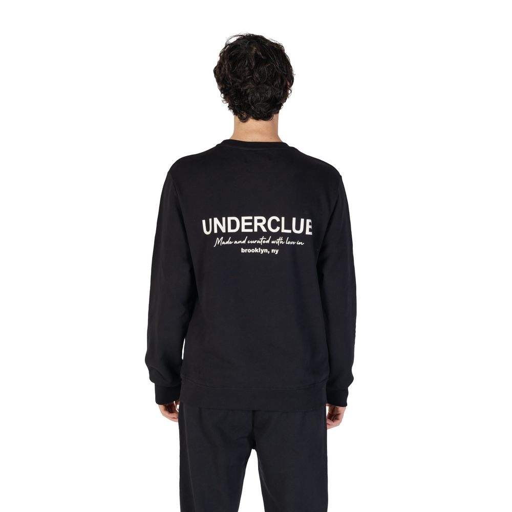 Black Cotton Sweatshirt - ventzia