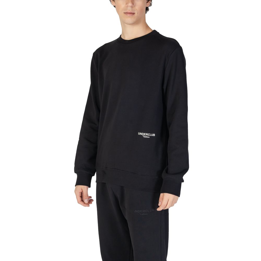 Black Cotton Sweatshirt - ventzia