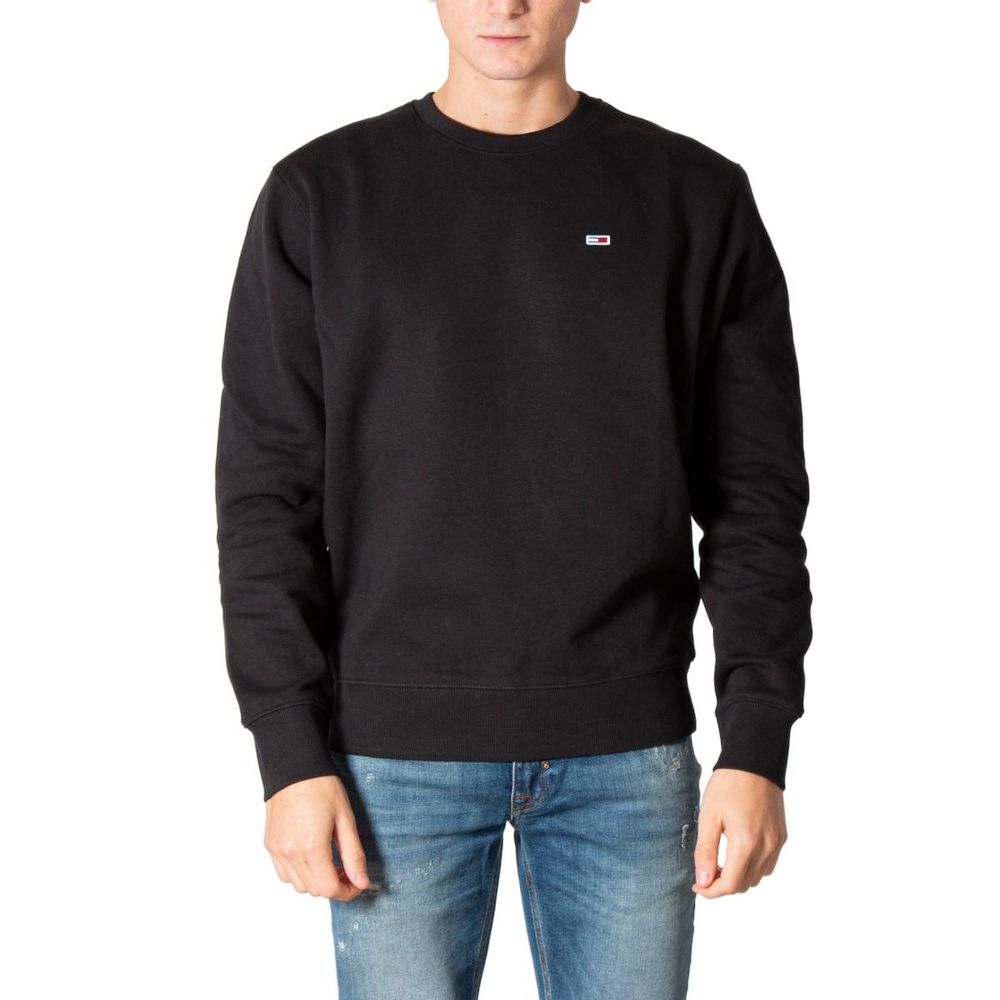 Black Cotton Sweatshirt - ventzia