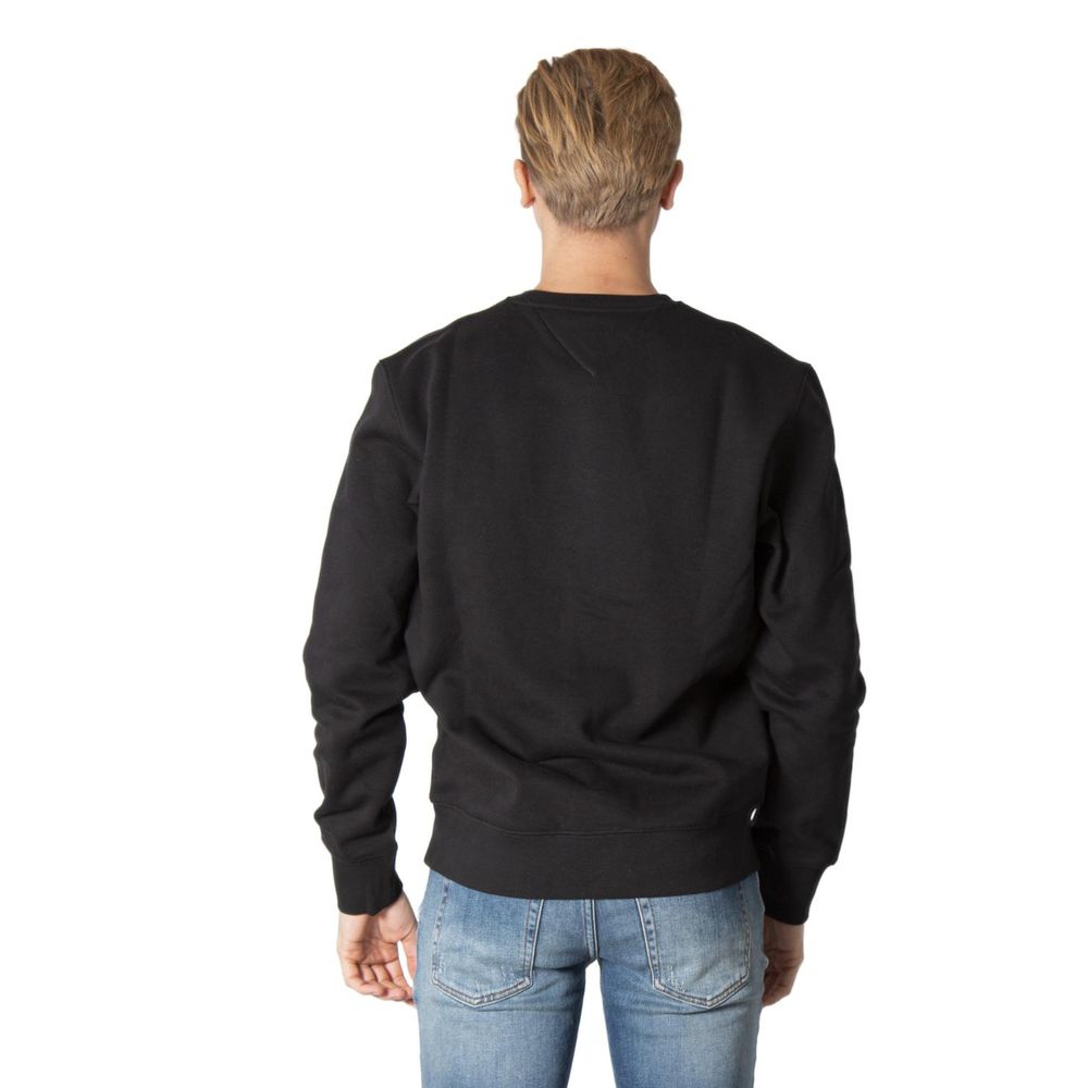 Black Cotton Sweatshirt - ventzia