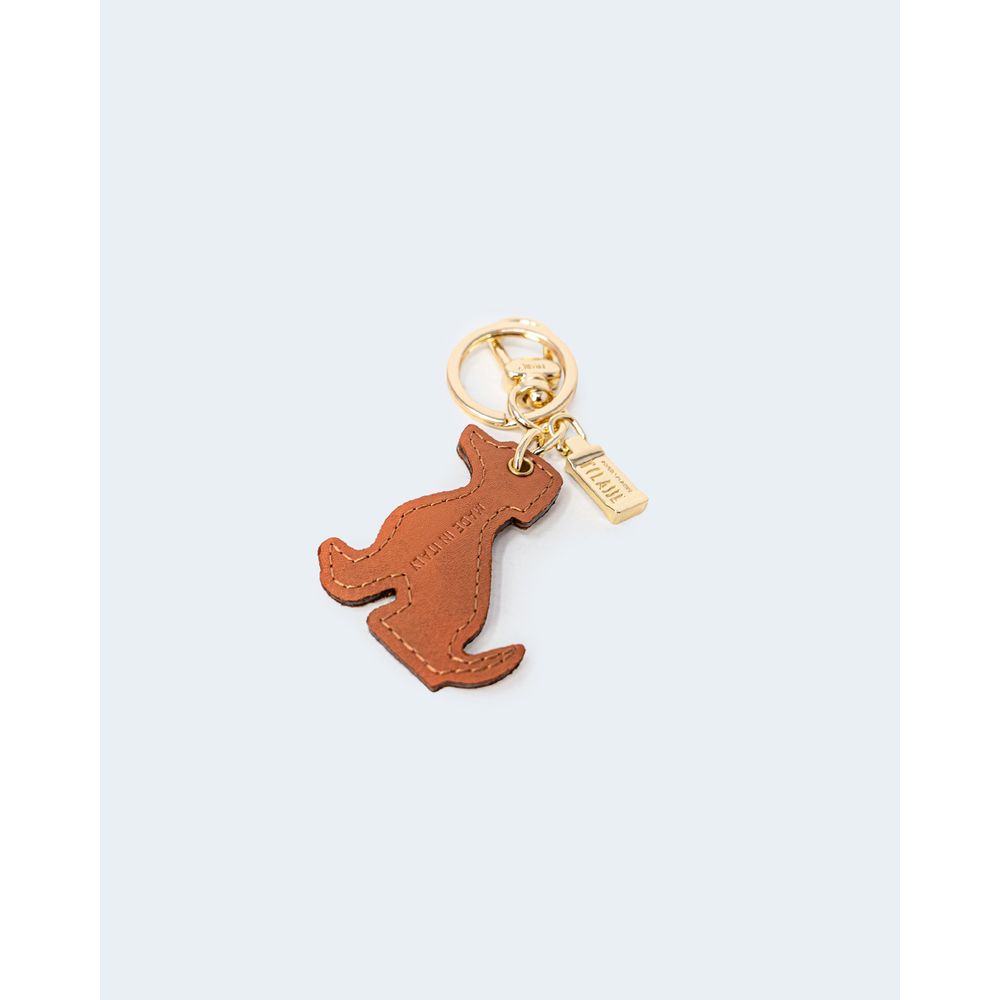 Beige Leather Keychain - ventzia