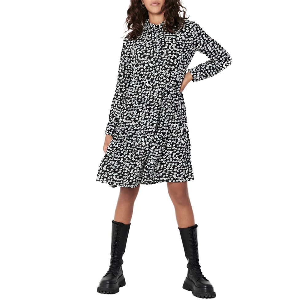 White Polyester Dress - ventzia
