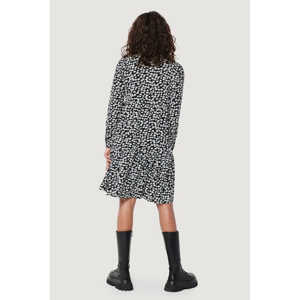 White Polyester Dress - ventzia