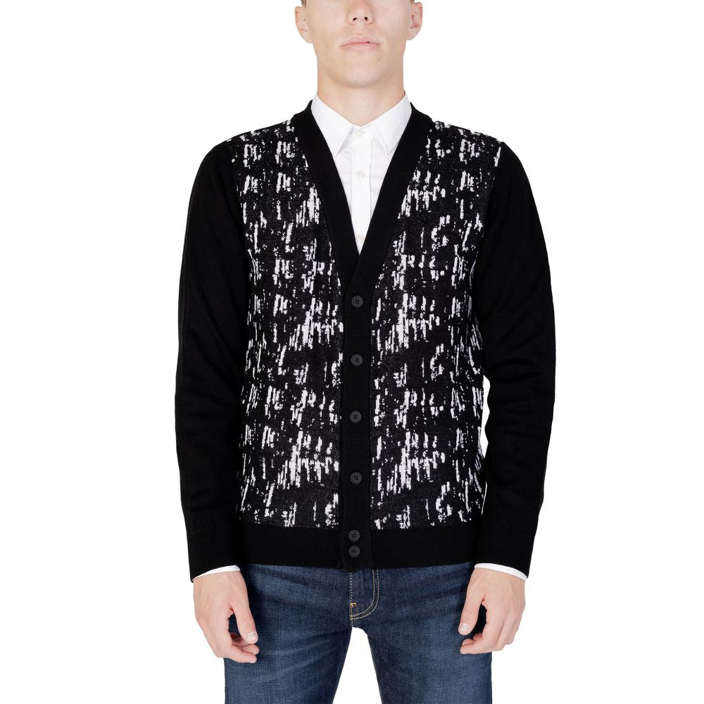 Black Wool Cardigan - ventzia