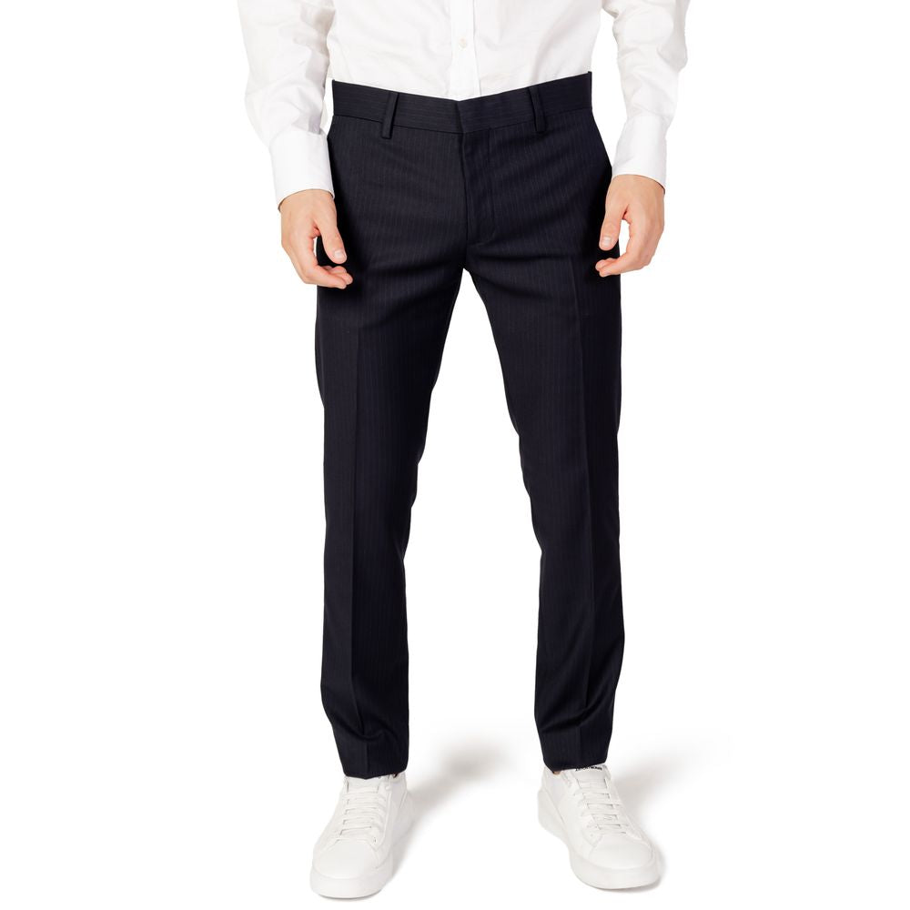 Blue Polyester Pant