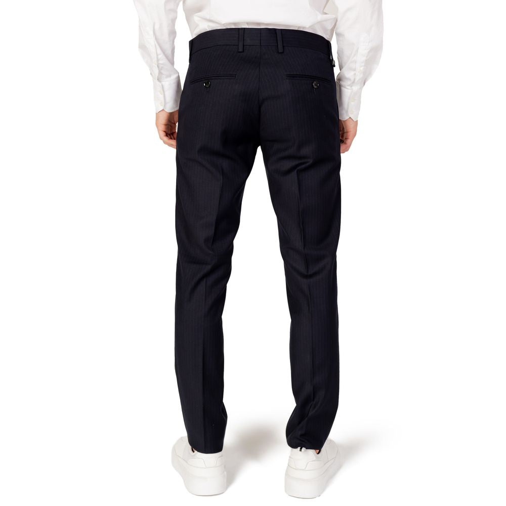 Blue Polyester Pant
